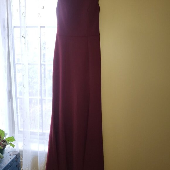 Jenny Yoo - NWT Gia Open Back Boatneck Fit and Flare Crepe Gown Size 2 - Picture 3 of 7